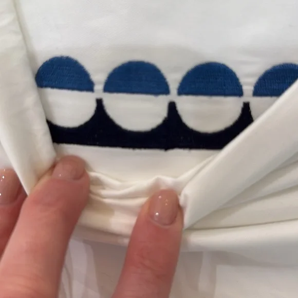 Serena & Lily TWIN Nautical White and Blue Cotton Sheets/Pillow case. - Picture 3 of 7